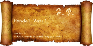 Handel Vazul névjegykártya